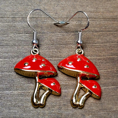 Red Mushroom Earrings