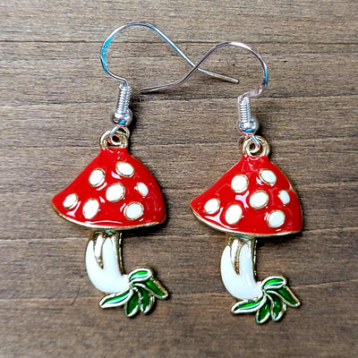 Red Mushroom Earrings