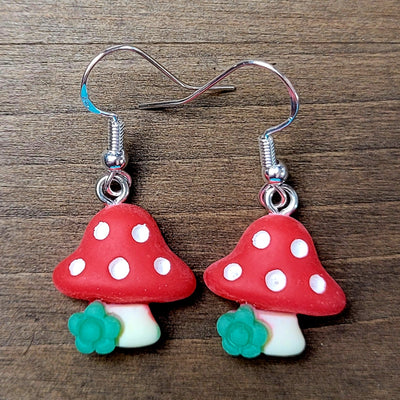 Red Mushroom Earrings