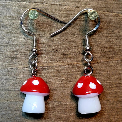 Red Mushroom Earrings