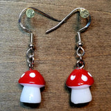 Red Mushroom Earrings