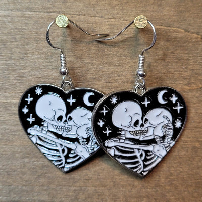 Halloween Heart Earrings