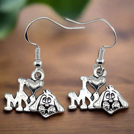 I Love My Dog Earrings
