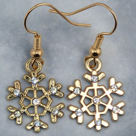 Golden Snowflake Earrings