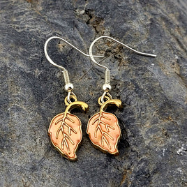 Fall Leaf Earrings - Pink