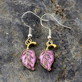 Fall Leaf Earrings - Purple