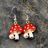 Red Mushroom Earrings