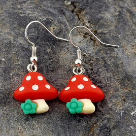 Red Mushroom Earrings
