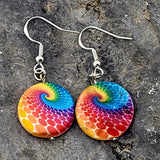 Tie Dye Bead Earrings