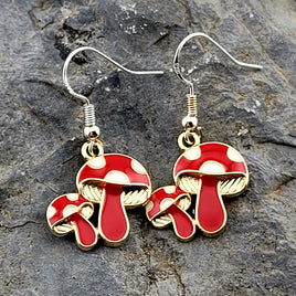Red Mushroom Earrings