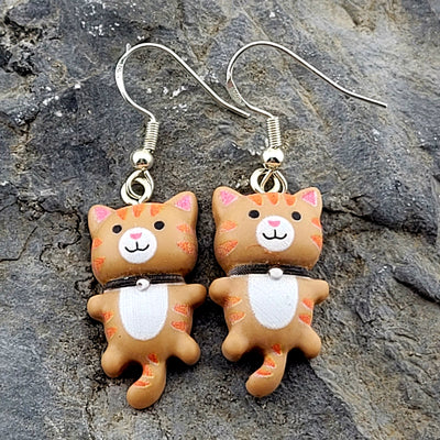 Brown Kitty 😺 Earrings