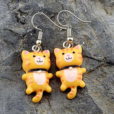 Orange Kitty 😺 Earrings