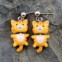 Orange Kitty 😺 Earrings