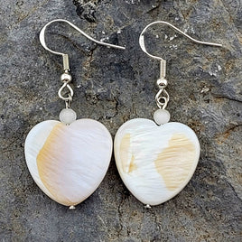 Heart Shell Bead Earrings