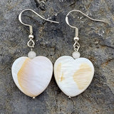 Heart Shell Bead Earrings