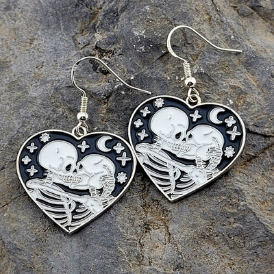 Halloween Heart Earrings