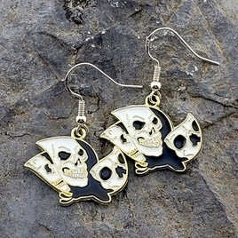 Skull Butterfly Earrings