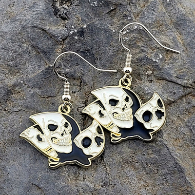 Skull Butterfly Earrings