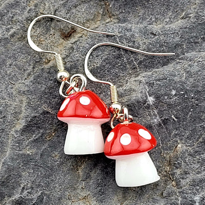 Red Mushroom Earrings