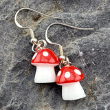 Red Mushroom Earrings
