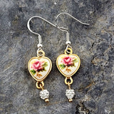 Vintage Style Heart Earrings