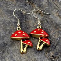 Red Mushroom Earrings