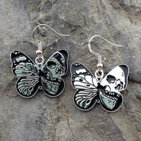 Skull Butterfly Earrings