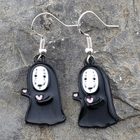 No-Face Earrings Stud - Clip On - Ear Wire