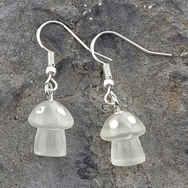 White Mushroom Earrings