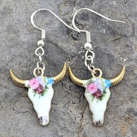 Printed Bull Head Earrings