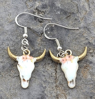 Printed Bull Head Earrings
