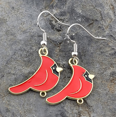 Cardinal Earrings