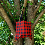 Red and Black Buffalo Check Tote Bag