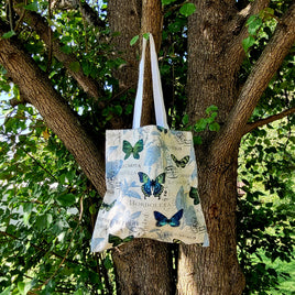 Borboleta Indigo Tote Bags