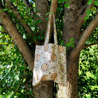 Round Medallion Tan Tote Bags