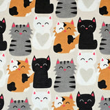 Heating Pad, Cherry Pits, Rice, Walnut or Flax Seed, 5 sizes, Cat Patterns -  Microwaveable