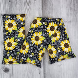 Cherry Pit Heating Pad - Black Sunflowers & Bees - Cherry Pit Crafts