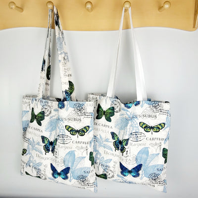 Borboleta Indigo Tote Bags