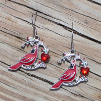 Cardinal Earrings & Necklace