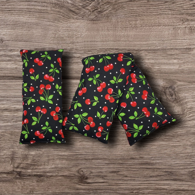 Cherry Pit Heating Pad - Cherries and White Dots