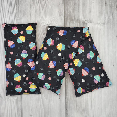 Cherry Pit Heating Pad - Cupcakes on Black - Cherry Pit Crafts