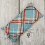 Cherry Pit Heating Pad - Fall Light Blue Plaid Bias Flannel - Cherry Pit Crafts