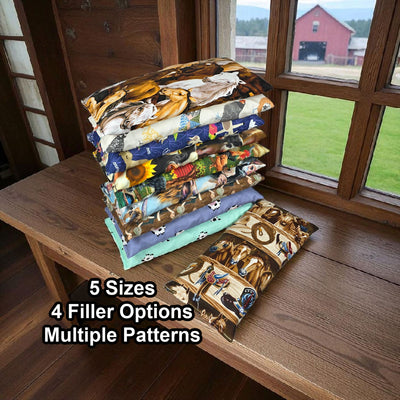 Heating Pad, Cherry Pits, Rice, Walnut or Flax Seed, 5 sizes, Farm Life Patterns -  Microwaveable