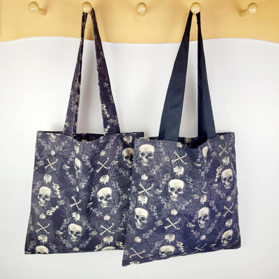 Floral Jolly Rogers Tote Bag