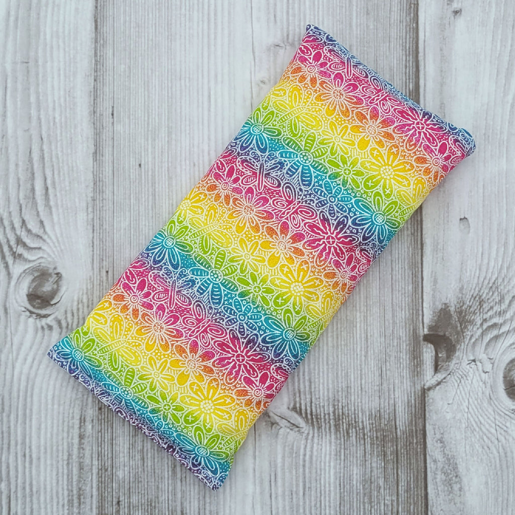 Cherry Pit Heating Pad - Floral Rainbow Tie Dye - Cherry Pit Crafts