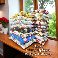 Heating Pad, Cherry Pits, Rice, Walnut or Flax Seed, 5 sizes, Gnome Patterns -  Microwaveable
