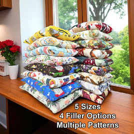 Heating Pad, Cherry Pits, Rice, Walnut or Flax Seed, 5 sizes, Gnome Patterns -  Microwaveable