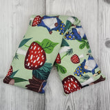 Cherry Pit Heating Pad - Gnome & Mushrooms Flannel - Cherry Pit Crafts