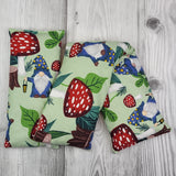 Cherry Pit Heating Pad - Gnome & Mushrooms Flannel - Cherry Pit Crafts