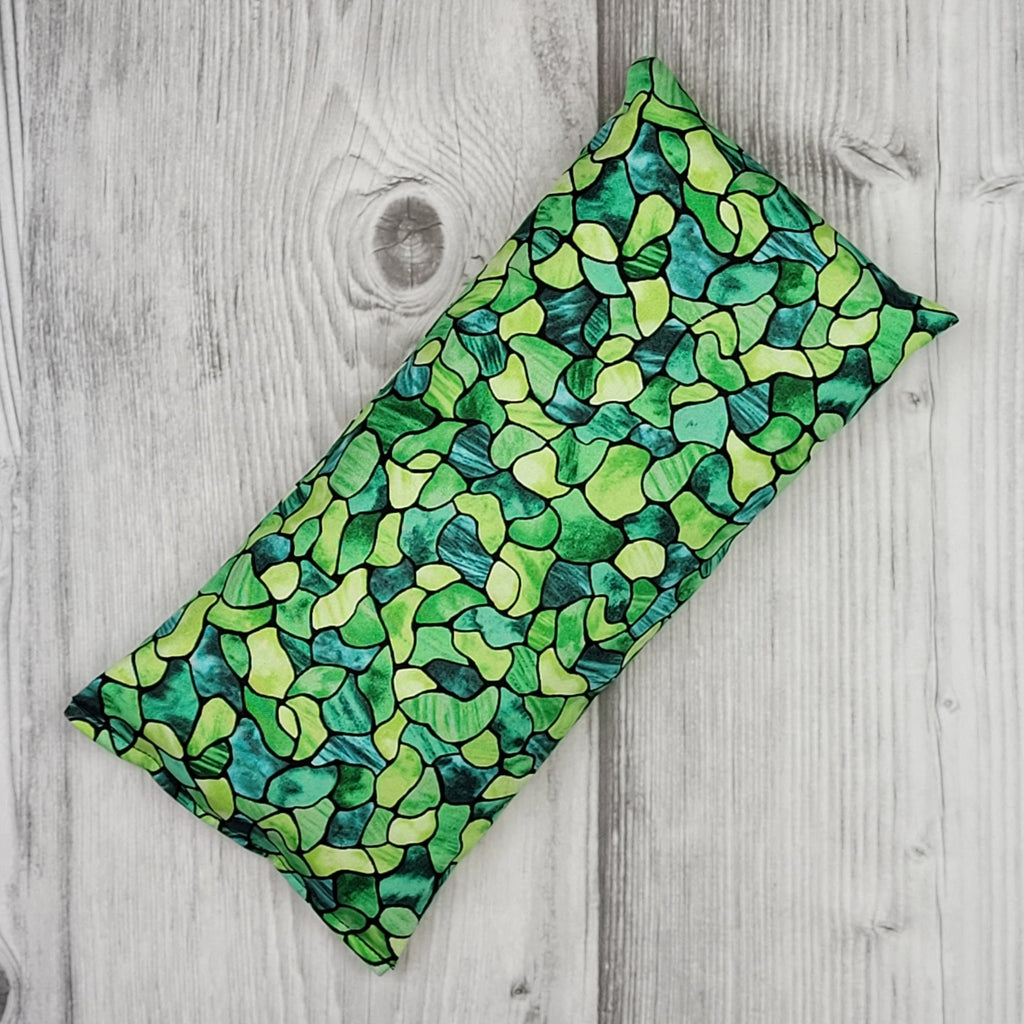 Cherry Pit Heating Pad - Green Stained Glass - Cherry Pit Crafts